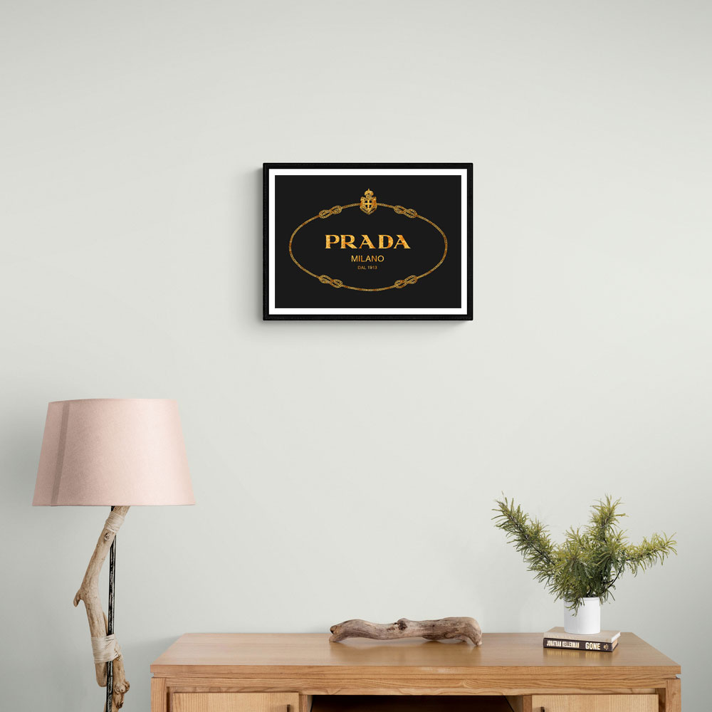 Prada Black & Gold Sign