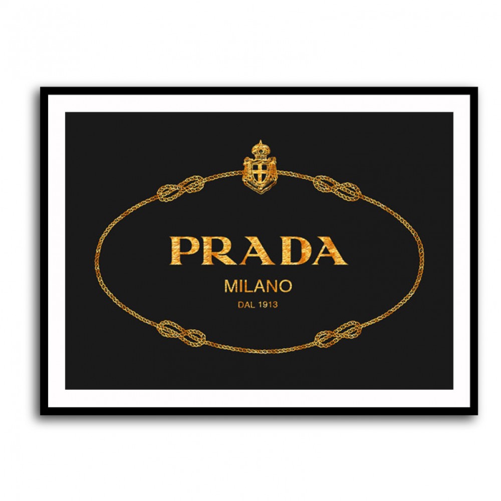 Prada Black & Gold Sign