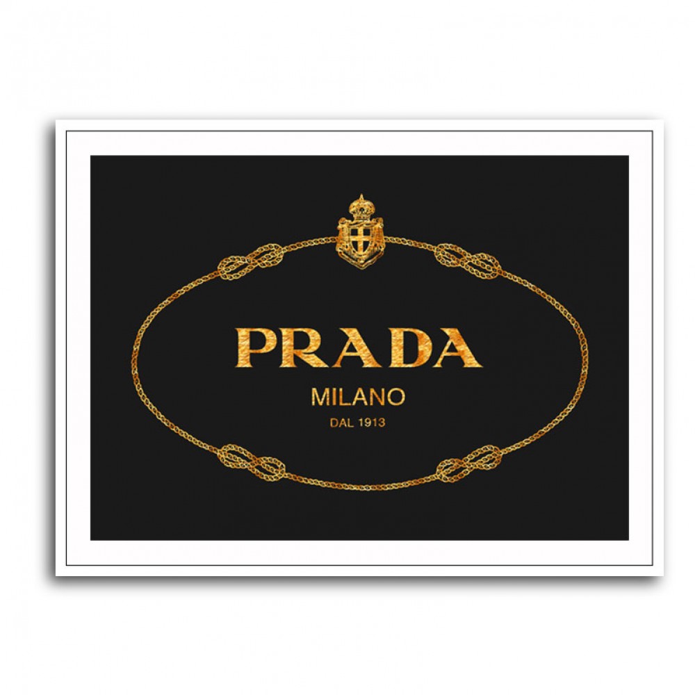 Prada Black & Gold Sign