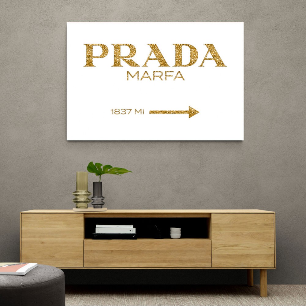 Prada Marfa Gold Sign