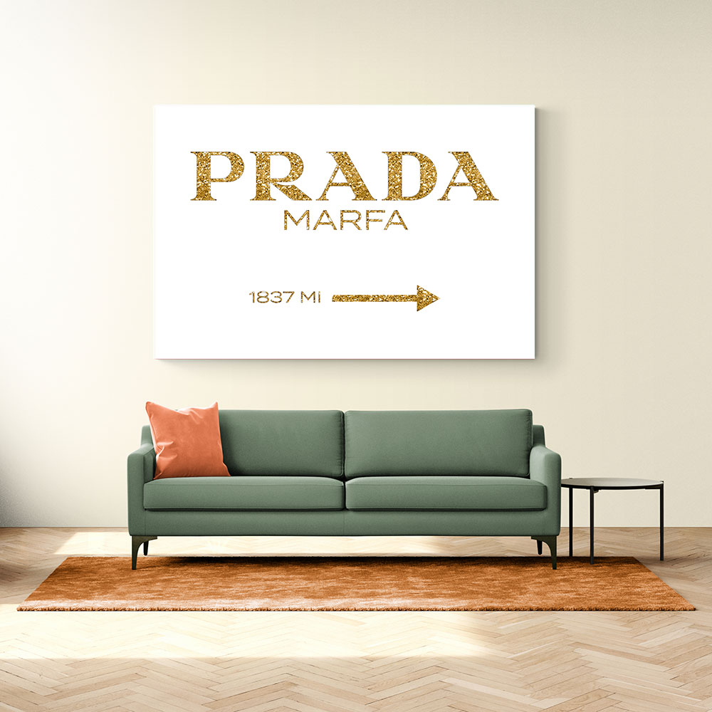 Prada Marfa Gold Sign