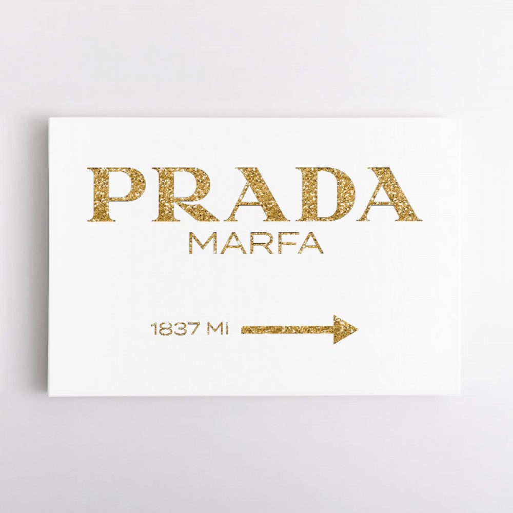 Prada Marfa Gold Sign