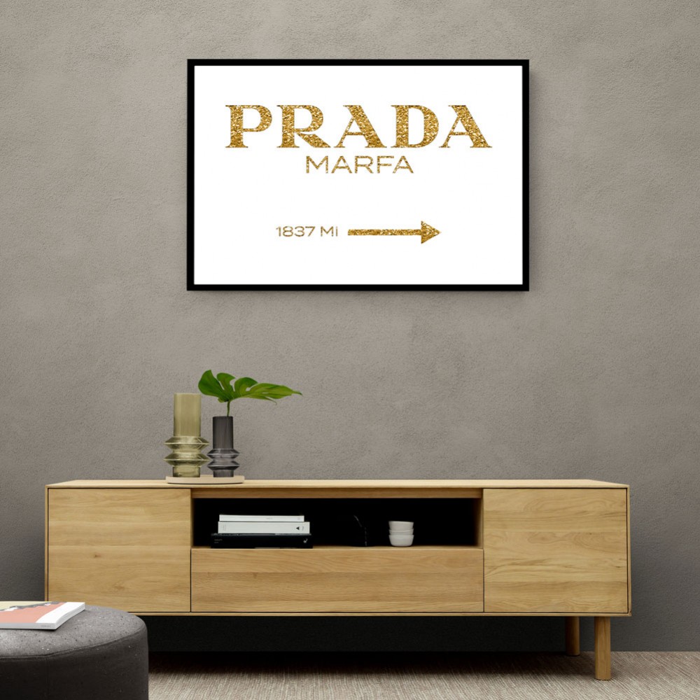 Prada Marfa Gold Sign