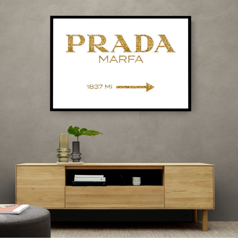 Prada Marfa Gold Sign