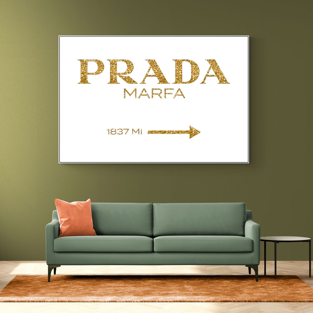 Prada Marfa Gold Sign