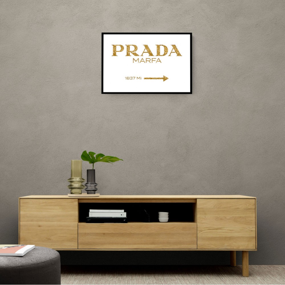 Prada Marfa Gold Sign