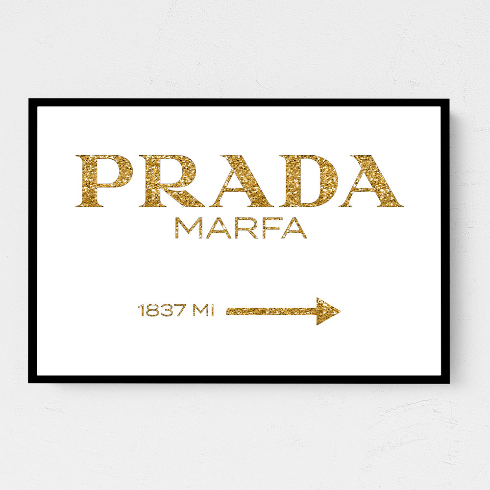 Prada Marfa Gold Sign