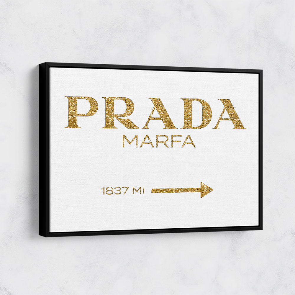 Prada Marfa Gold Sign