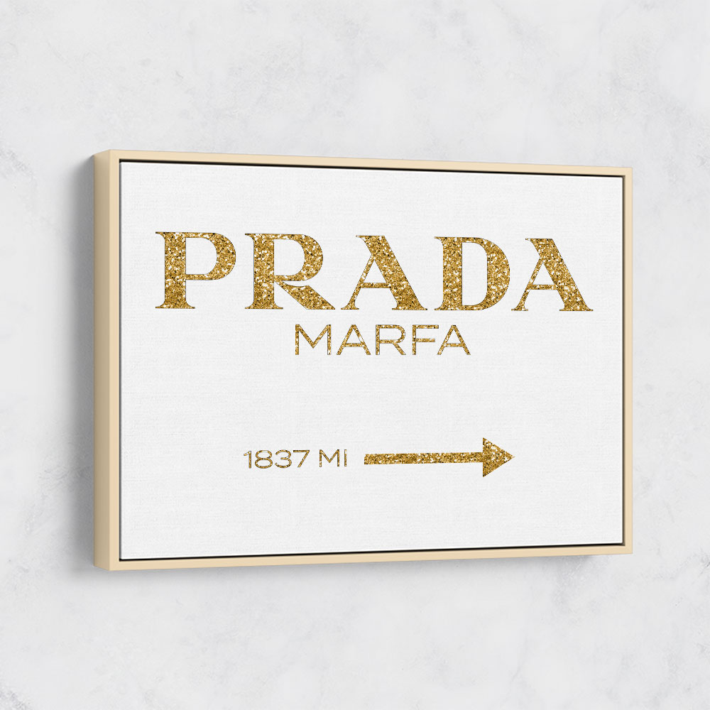 Prada Marfa Gold Sign