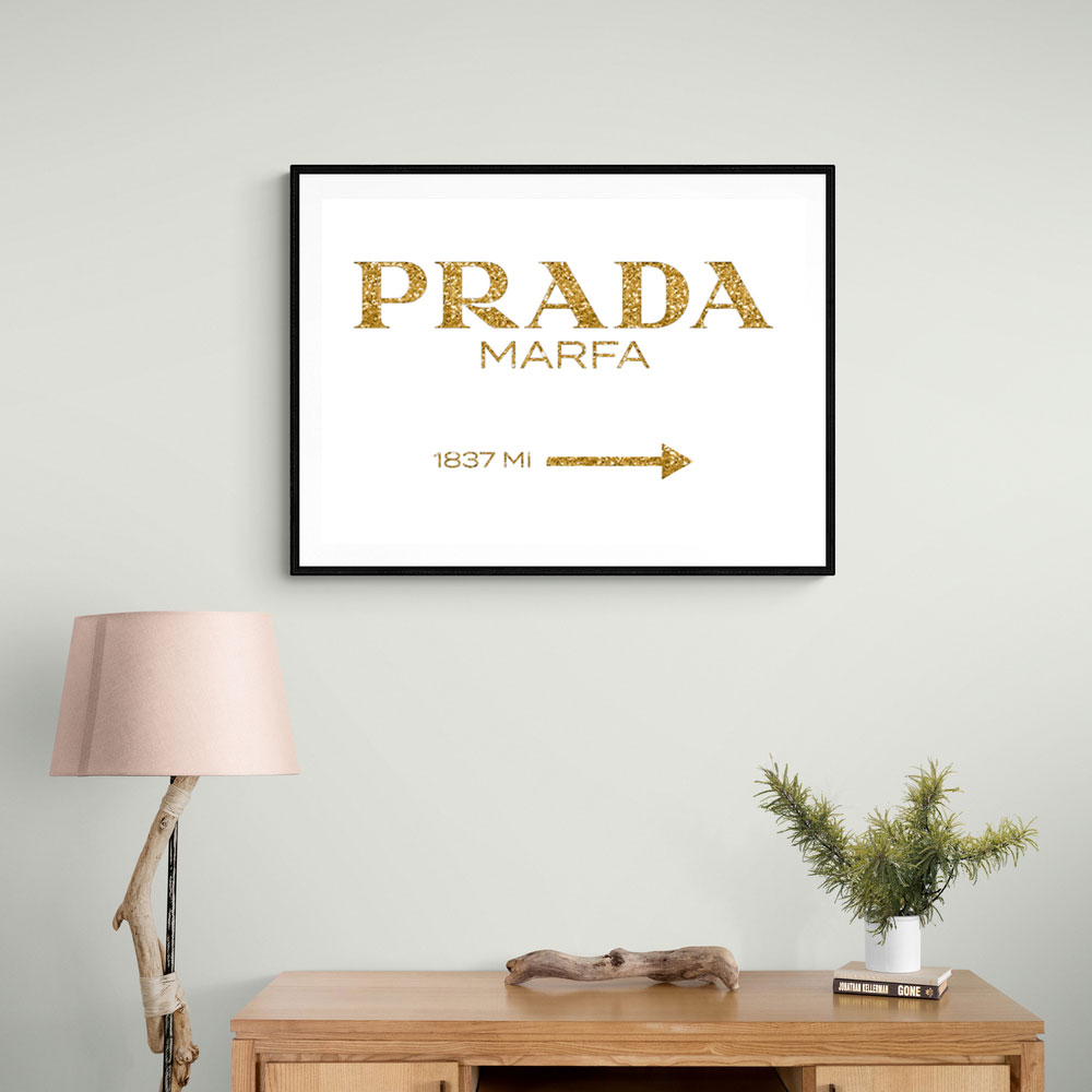 Prada Marfa Gold Sign