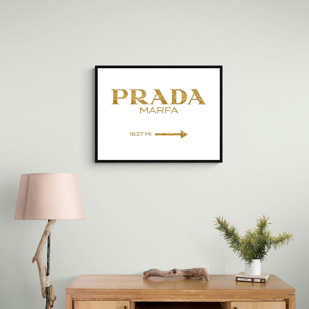 Prada Marfa Gold Sign