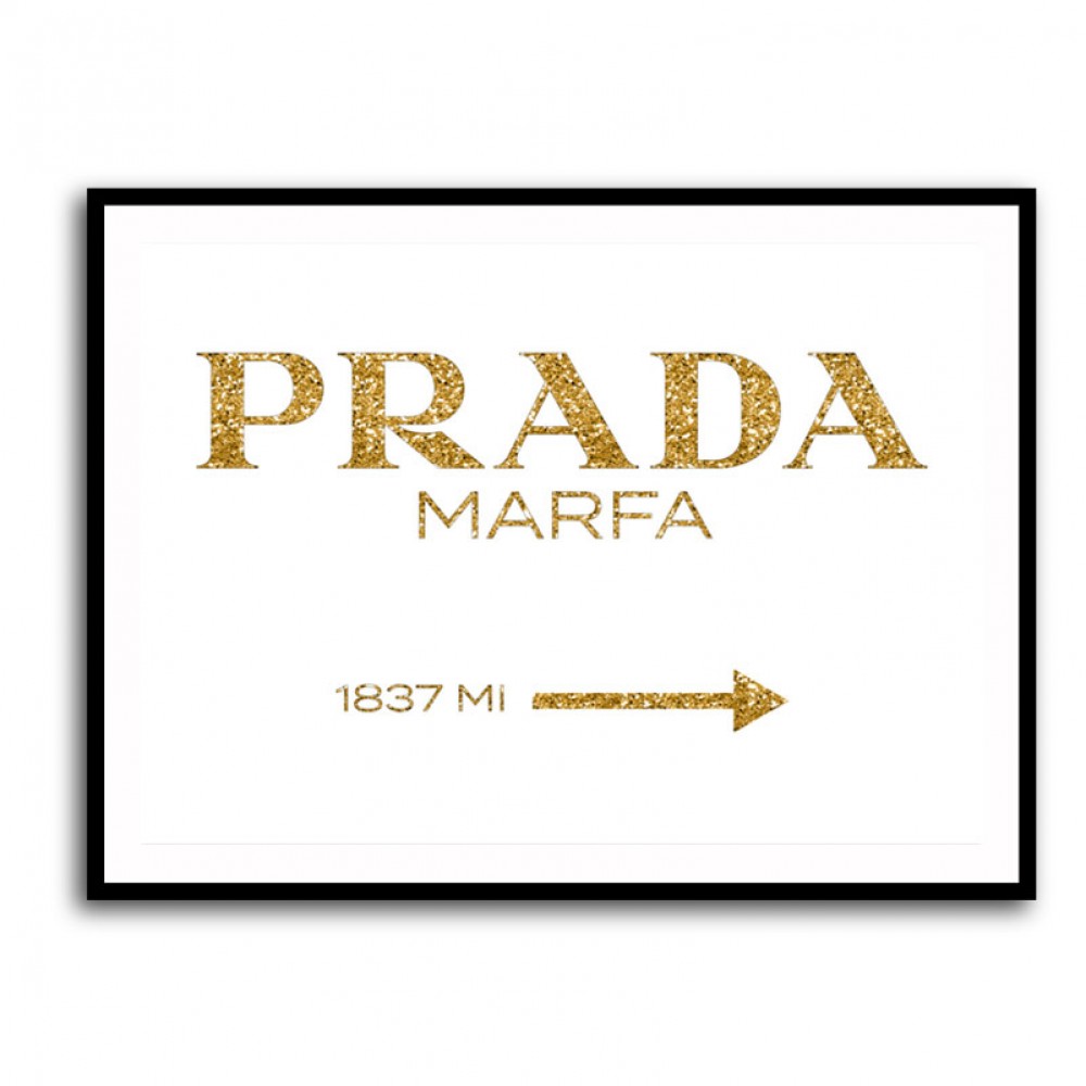 Prada Marfa Gold Sign