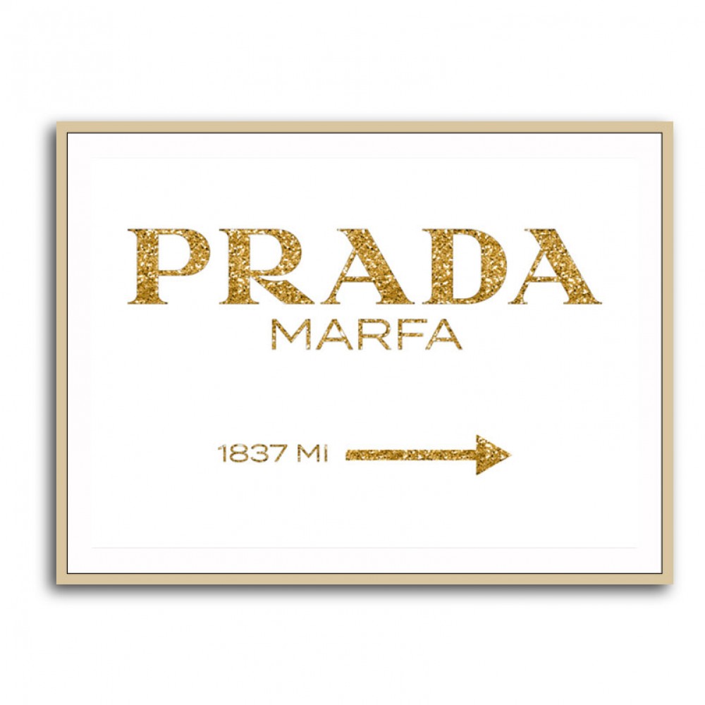 Prada Marfa Gold Sign