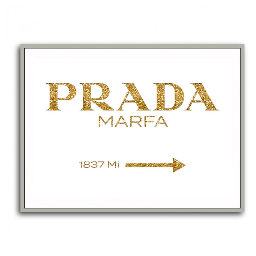 Prada Marfa Gold Sign