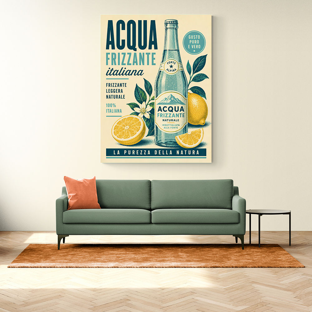 Acqua Frizzante Italiana Soft Drink Vintage Art Print