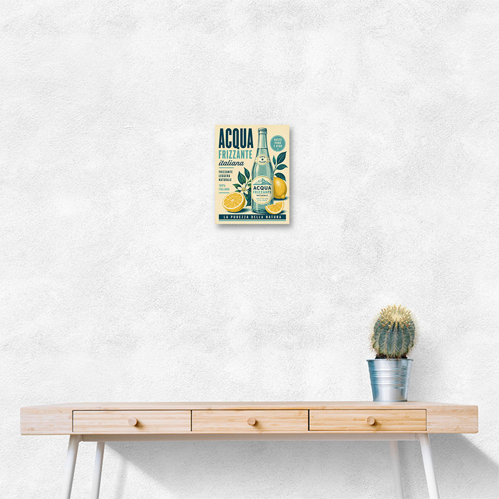 Acqua Frizzante Italiana Soft Drink Vintage Art Print