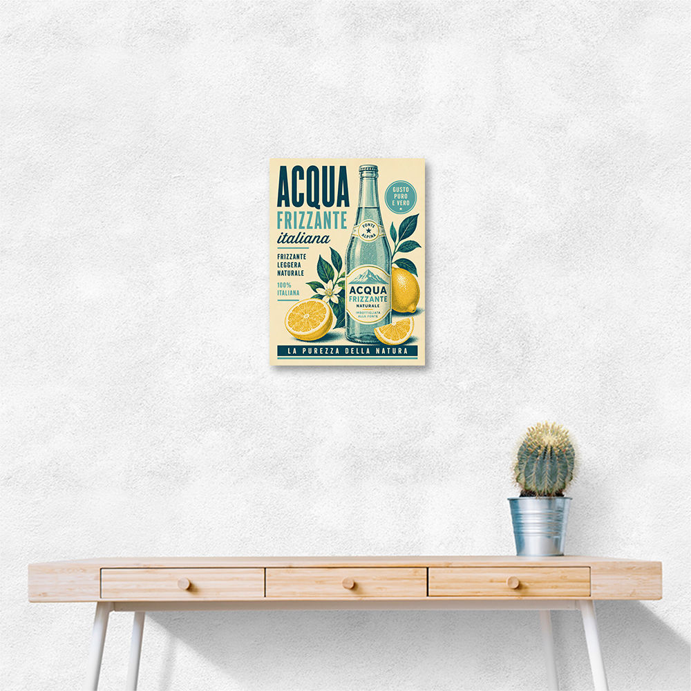 Acqua Frizzante Italiana Soft Drink Vintage Art Print