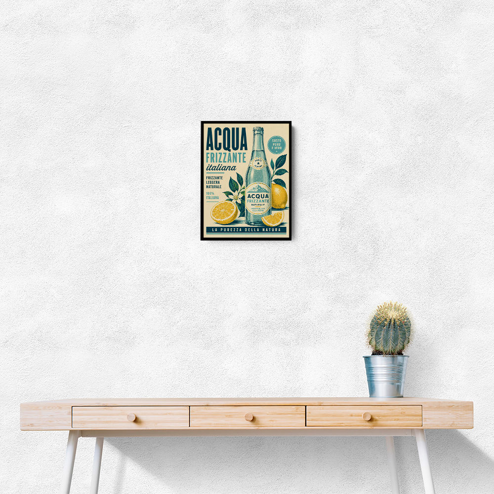 Acqua Frizzante Italiana Soft Drink Vintage Art Print