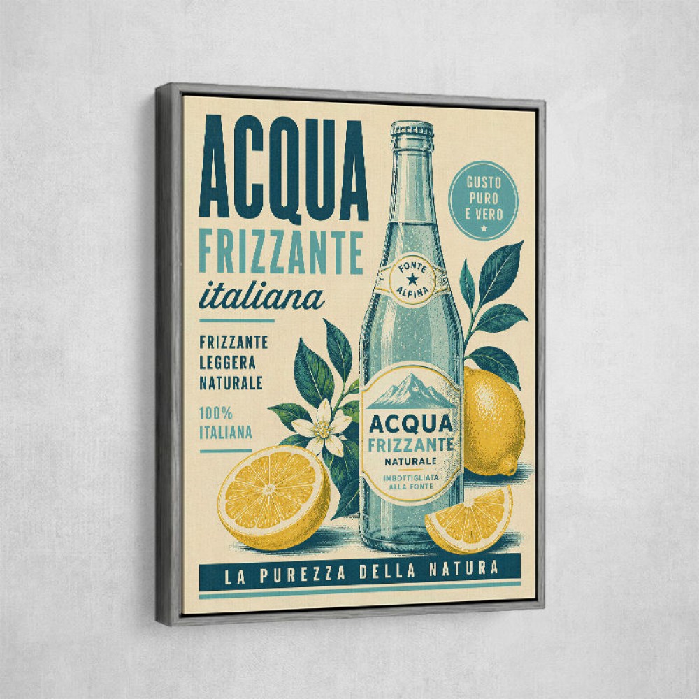 Acqua Frizzante Italiana Soft Drink Vintage Art Print