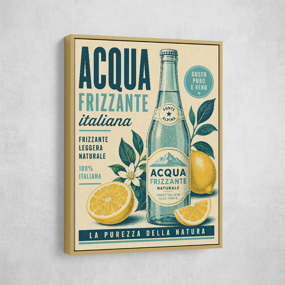 Acqua Frizzante Italiana Soft Drink Vintage Art Print