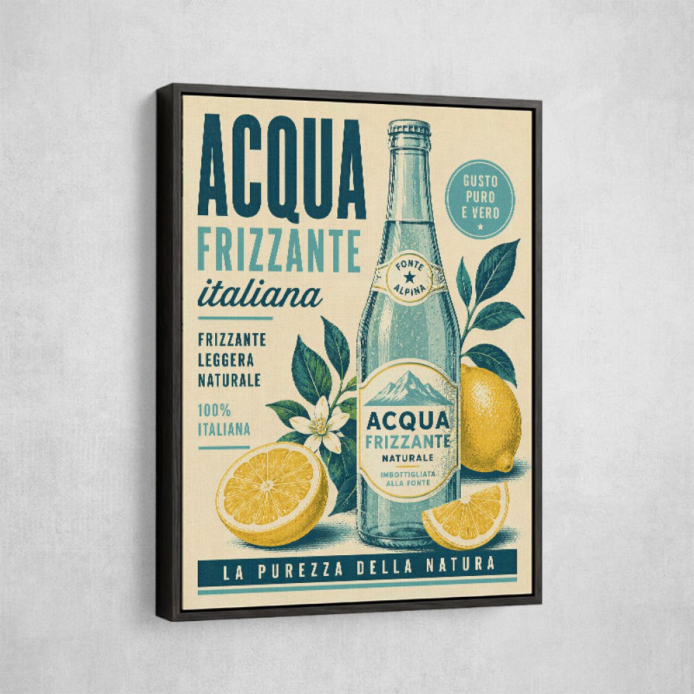 Acqua Frizzante Italiana Soft Drink Vintage Art Print