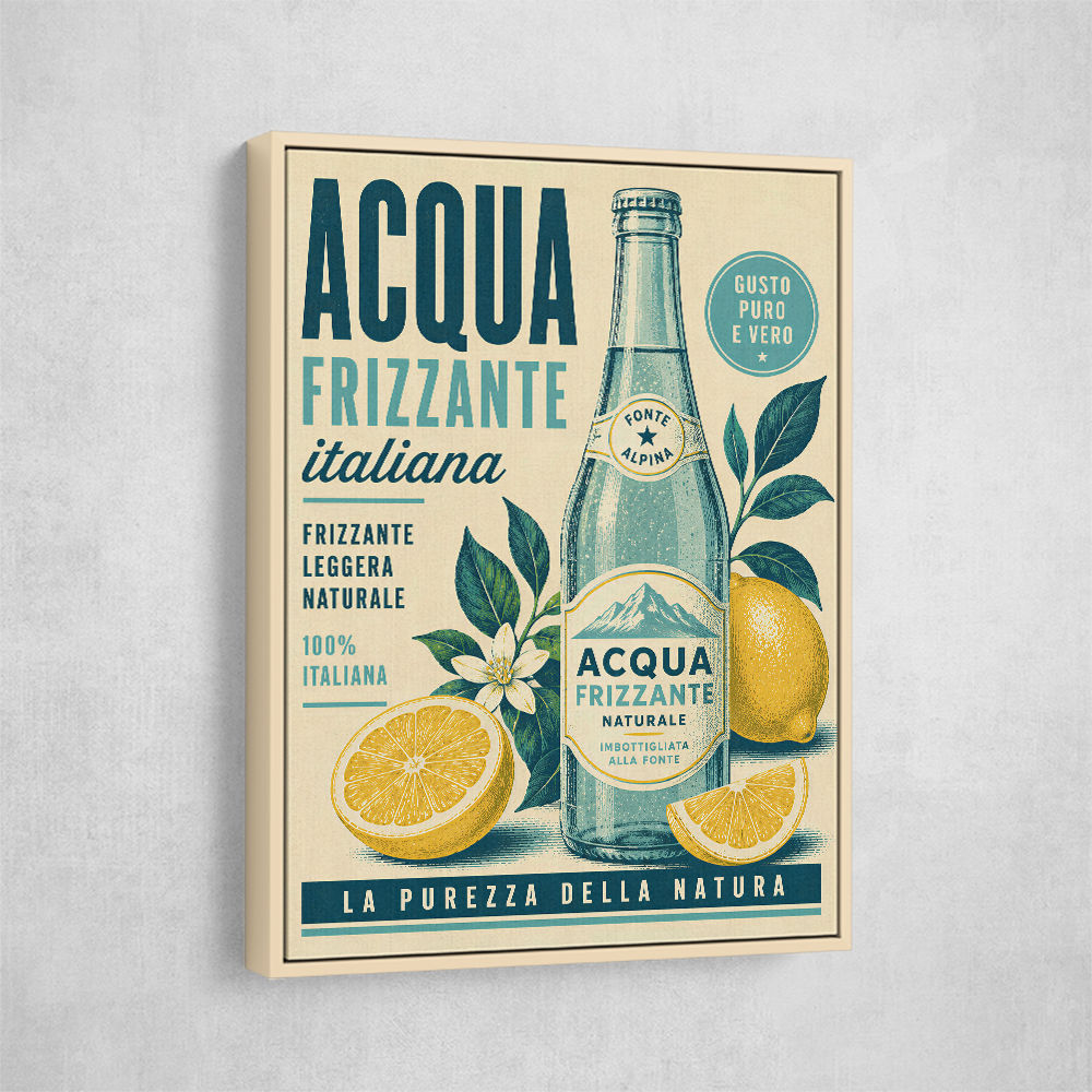 Acqua Frizzante Italiana Soft Drink Vintage Art Print