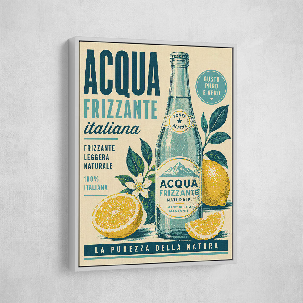 Acqua Frizzante Italiana Soft Drink Vintage Art Print