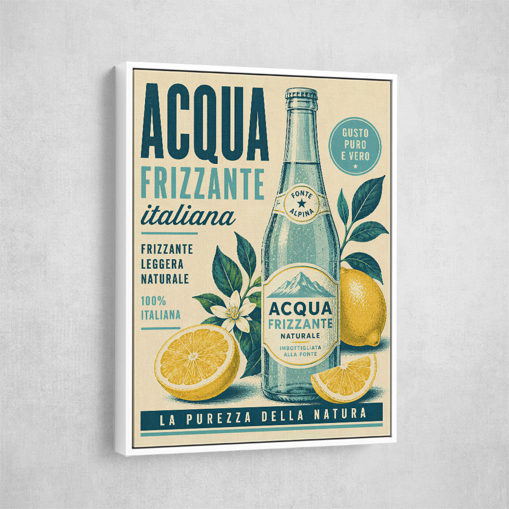 Acqua Frizzante Italiana Soft Drink Vintage Art Print