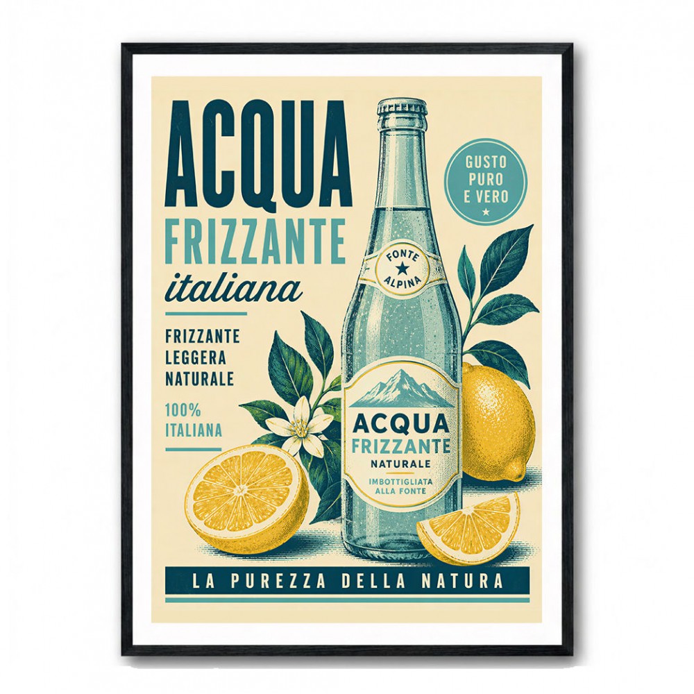 Acqua Frizzante Italiana Soft Drink Vintage Art Print
