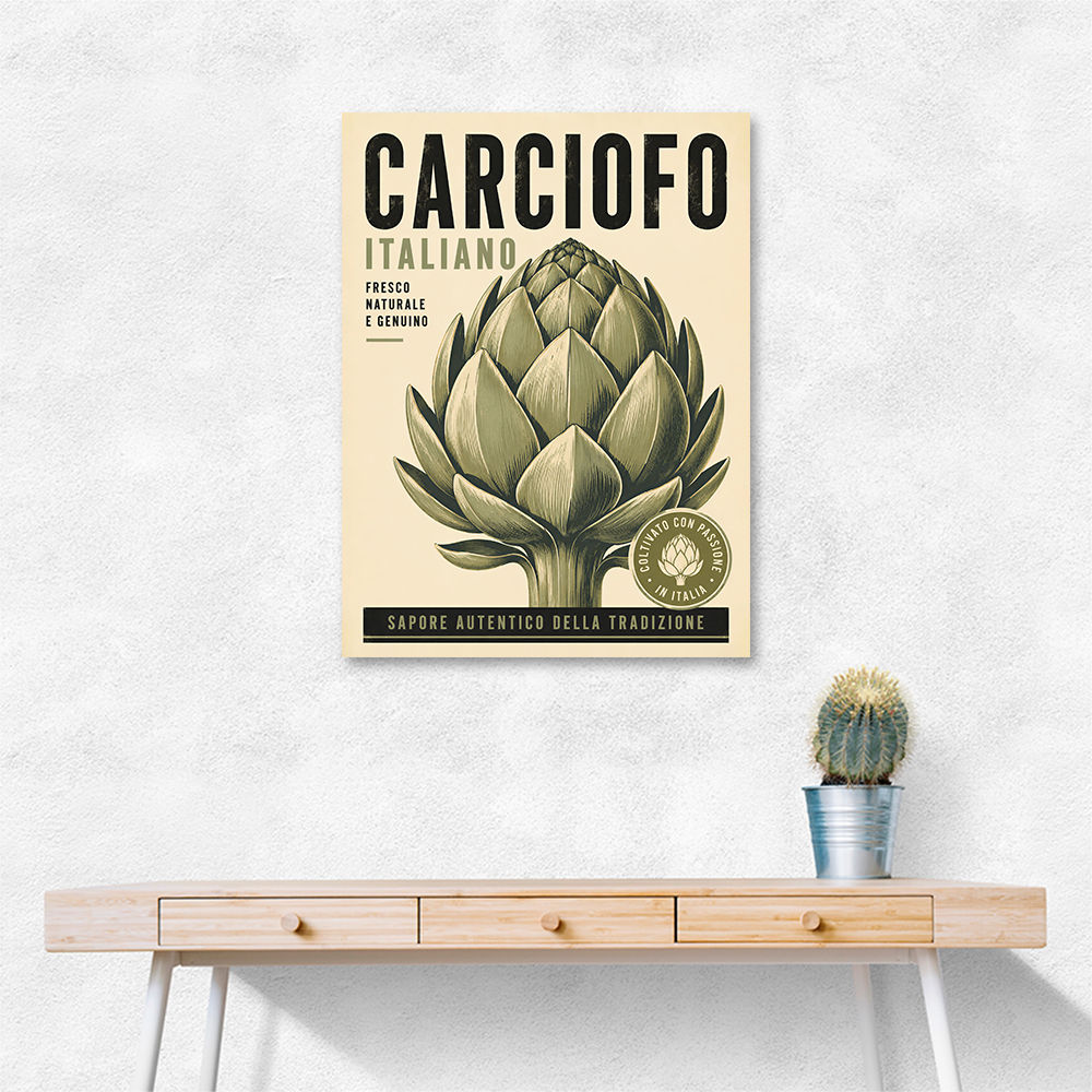 Artichoke Italian Vintage Food Wall Art