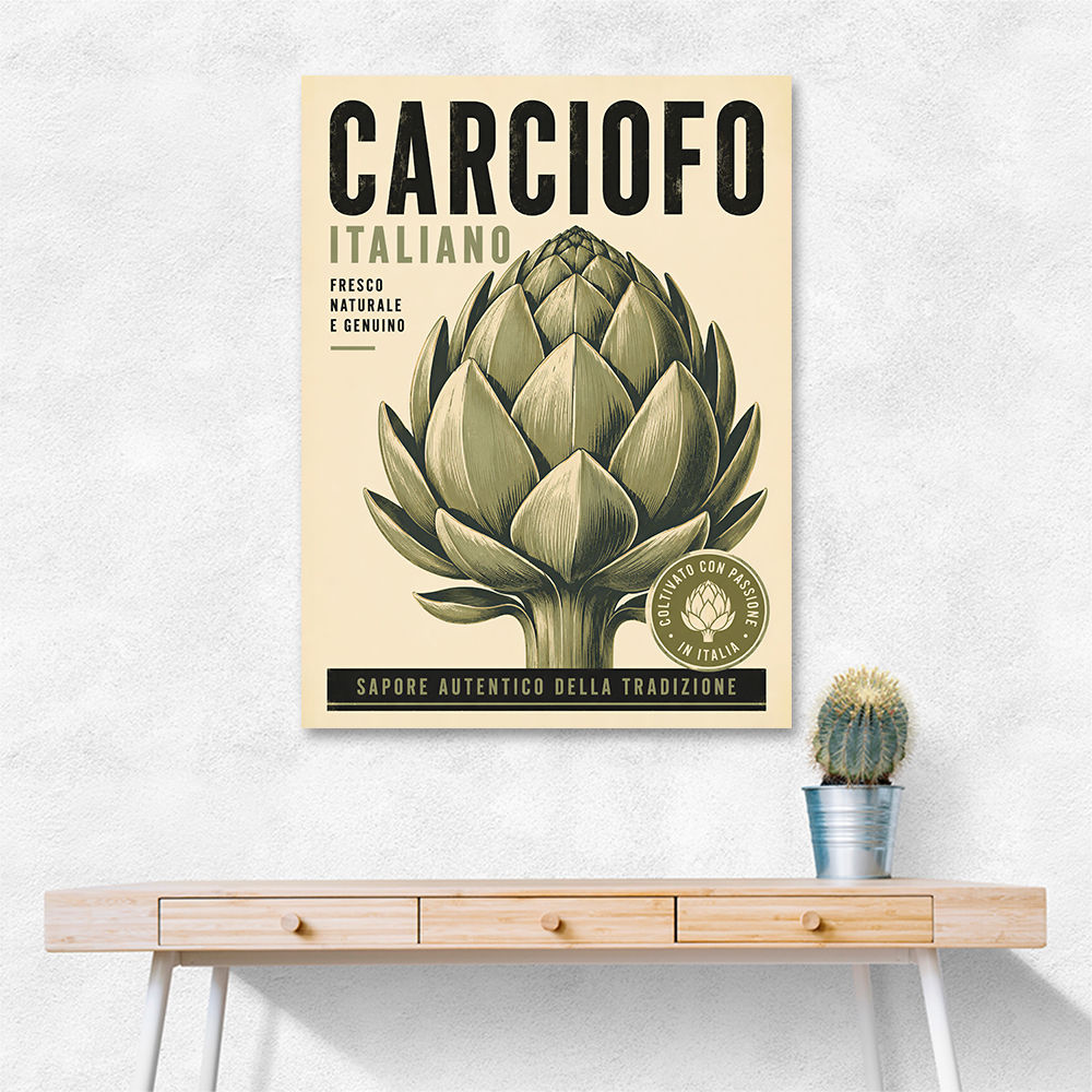 Artichoke Italian Vintage Food Wall Art