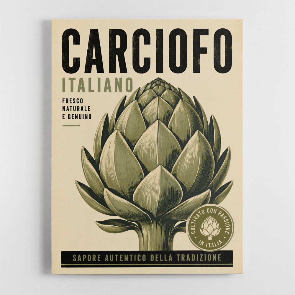 Artichoke Italian Vintage Food Wall Art