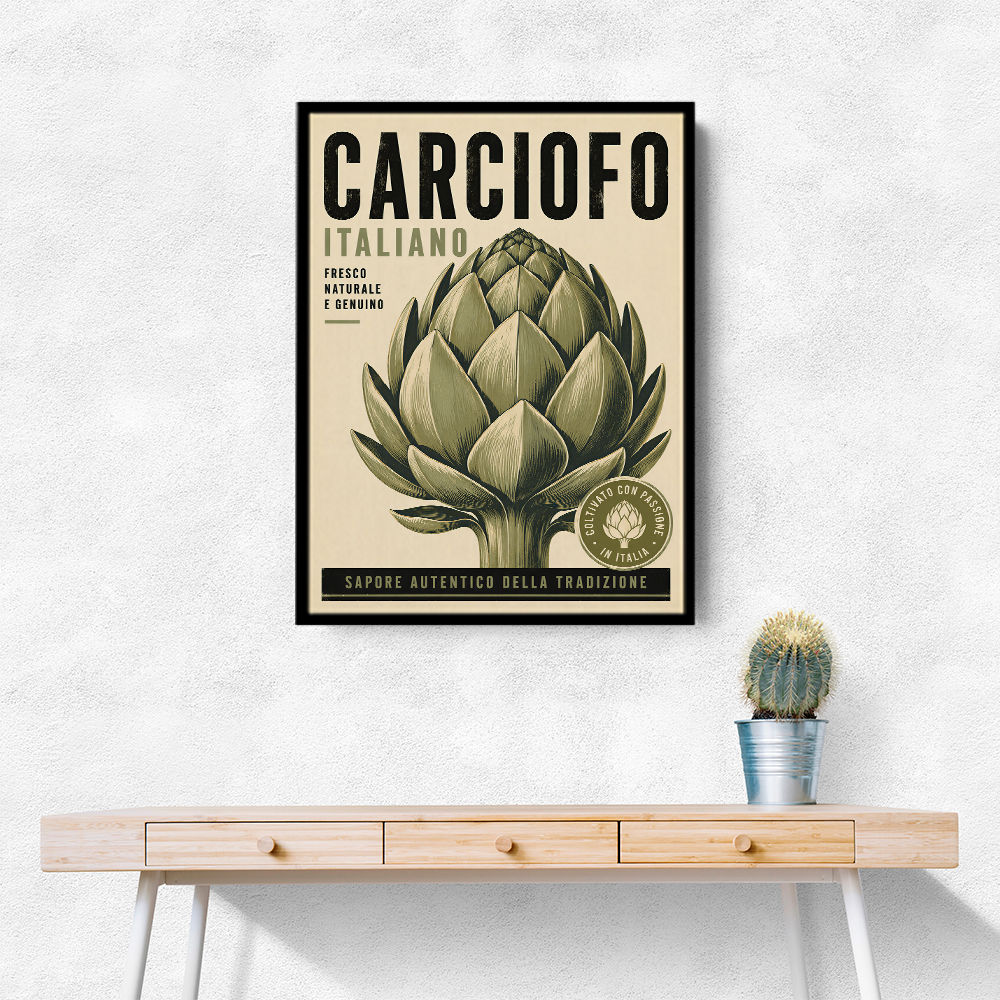 Artichoke Italian Vintage Food Wall Art