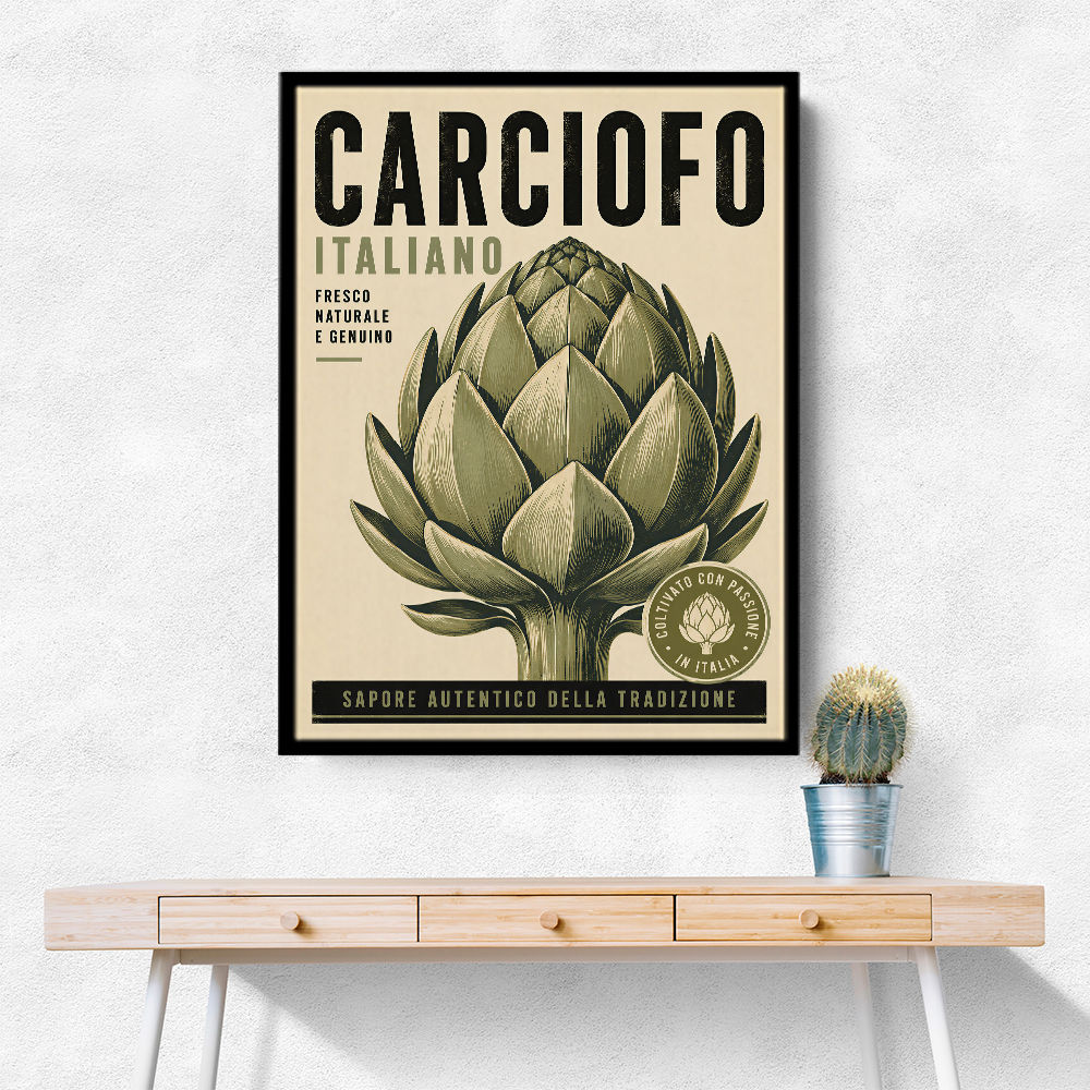 Artichoke Italian Vintage Food Wall Art
