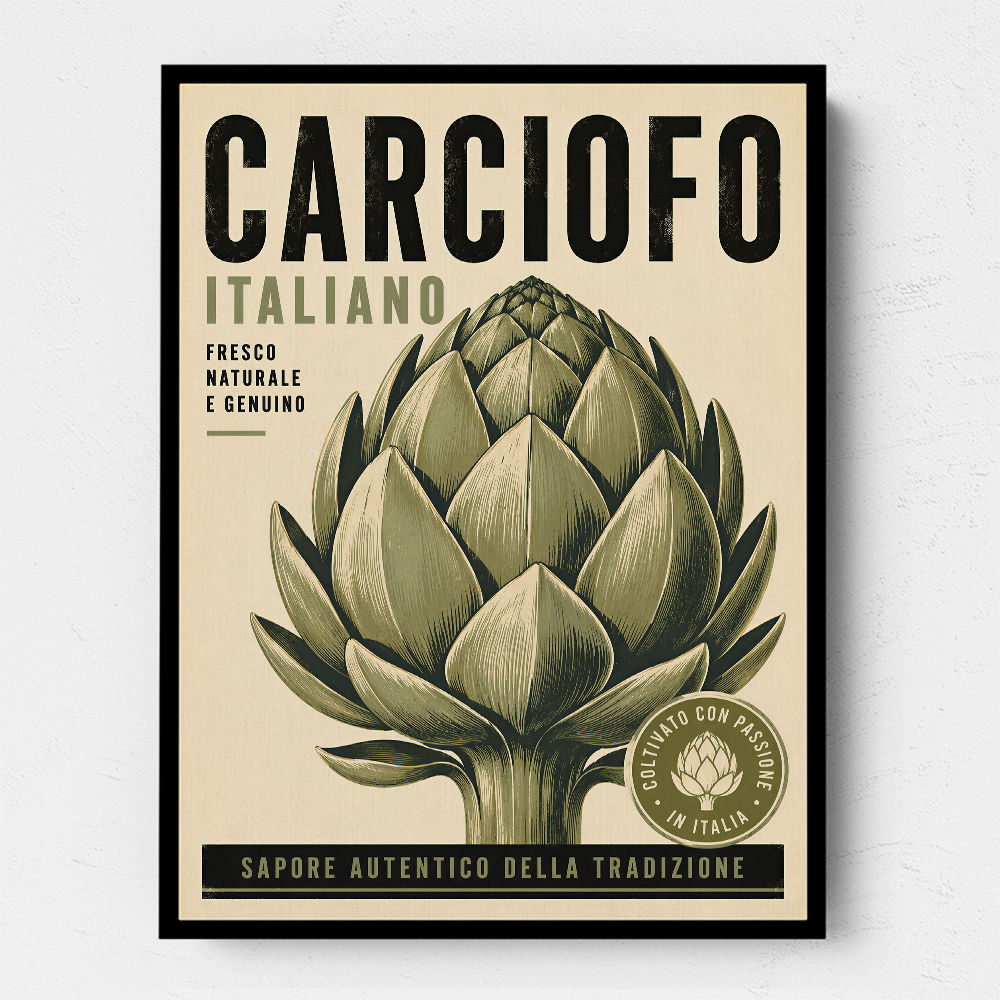 Artichoke Italian Vintage Food Wall Art