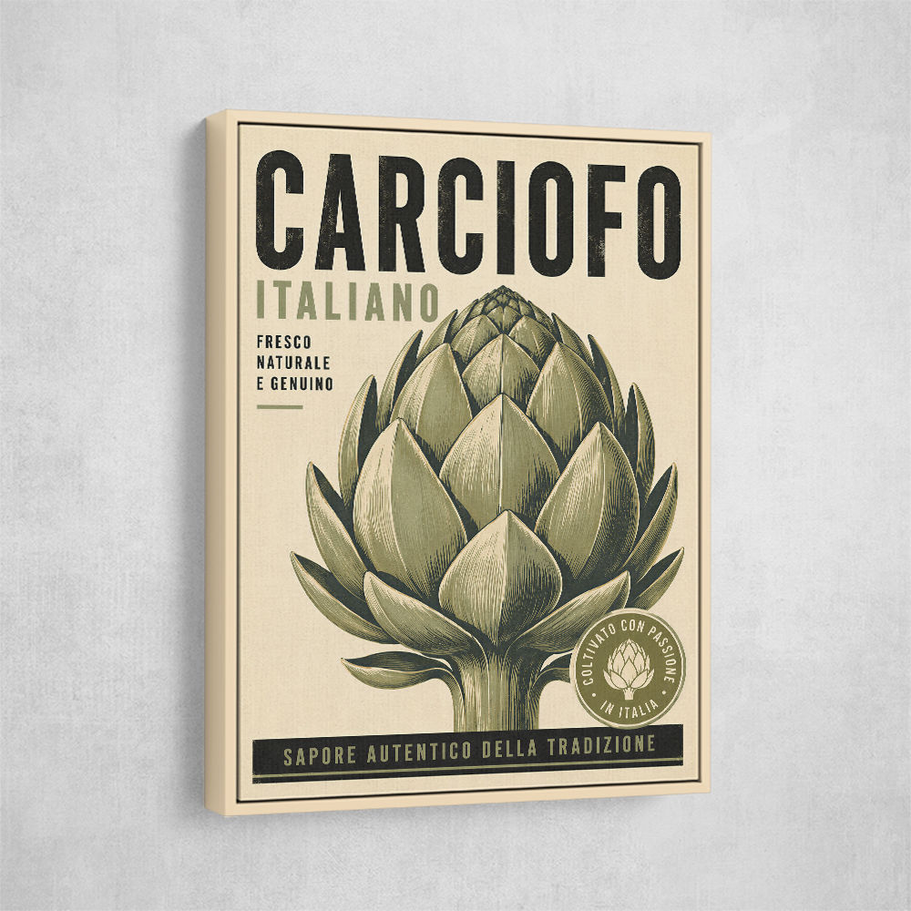 Artichoke Italian Vintage Food Wall Art