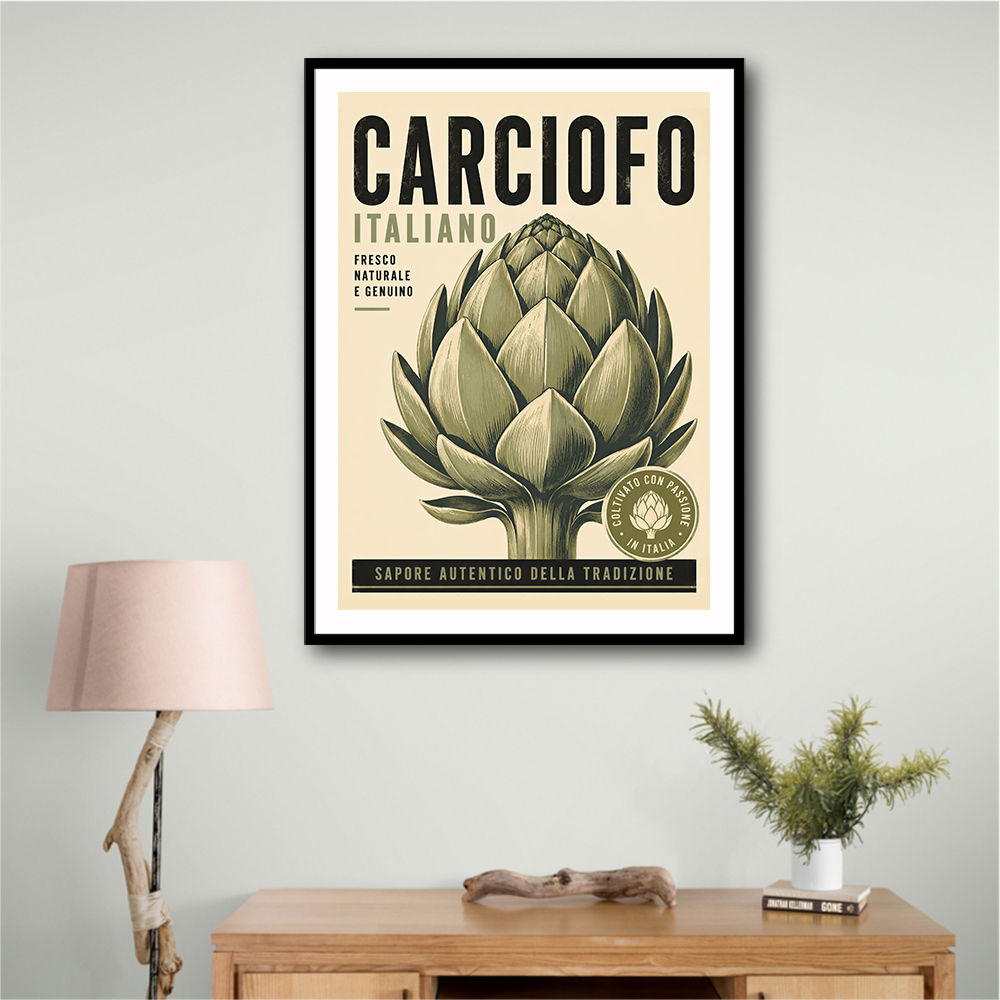 Artichoke Italian Vintage Food Wall Art