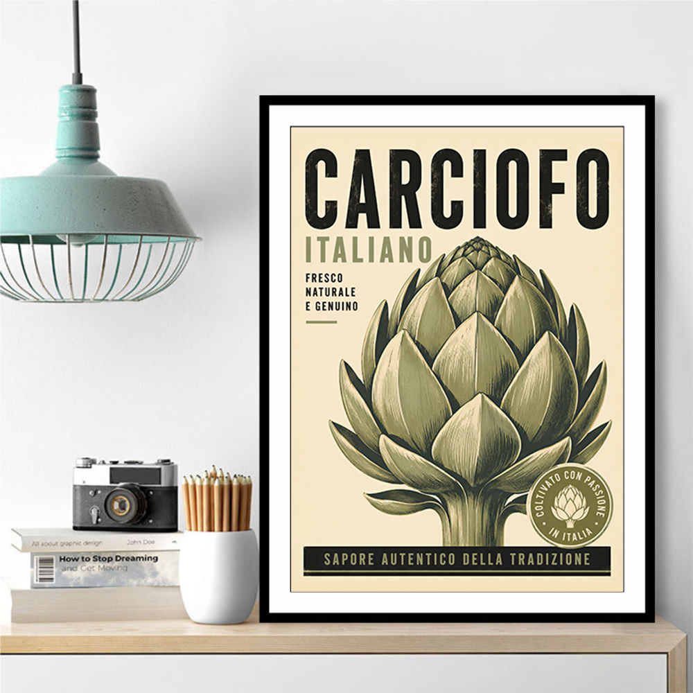 Artichoke Italian Vintage Food Wall Art