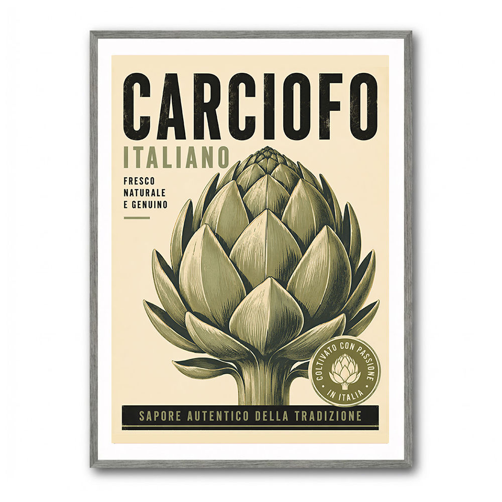 Artichoke Italian Vintage Food Wall Art