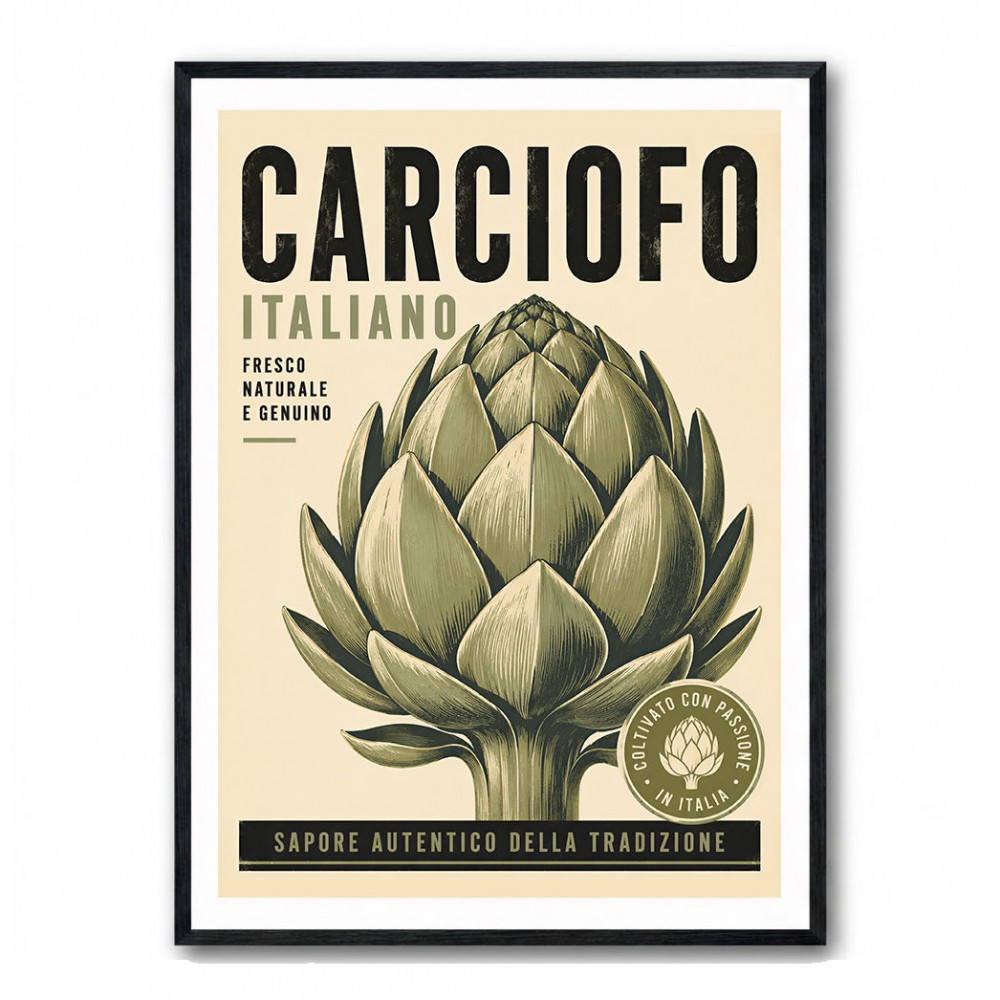 Artichoke Italian Vintage Food Wall Art