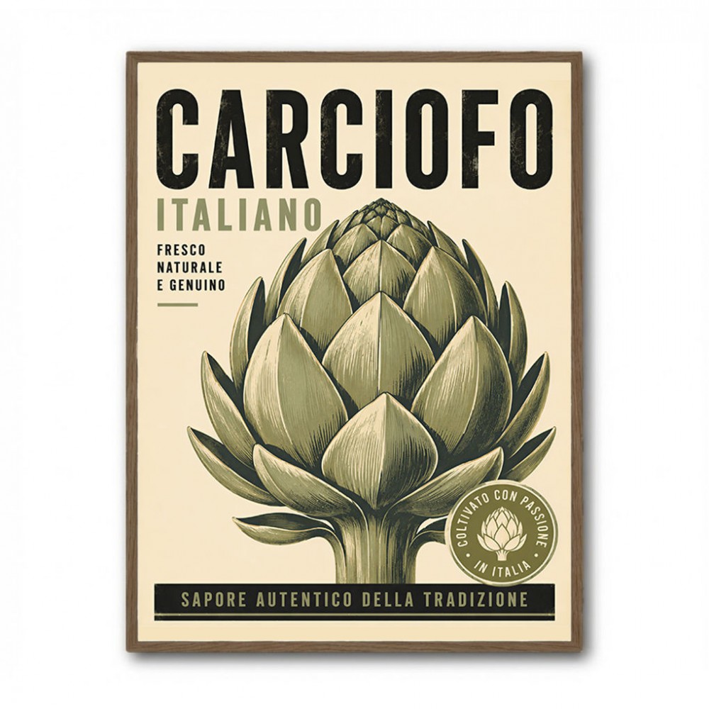 Artichoke Italian Vintage Food Wall Art