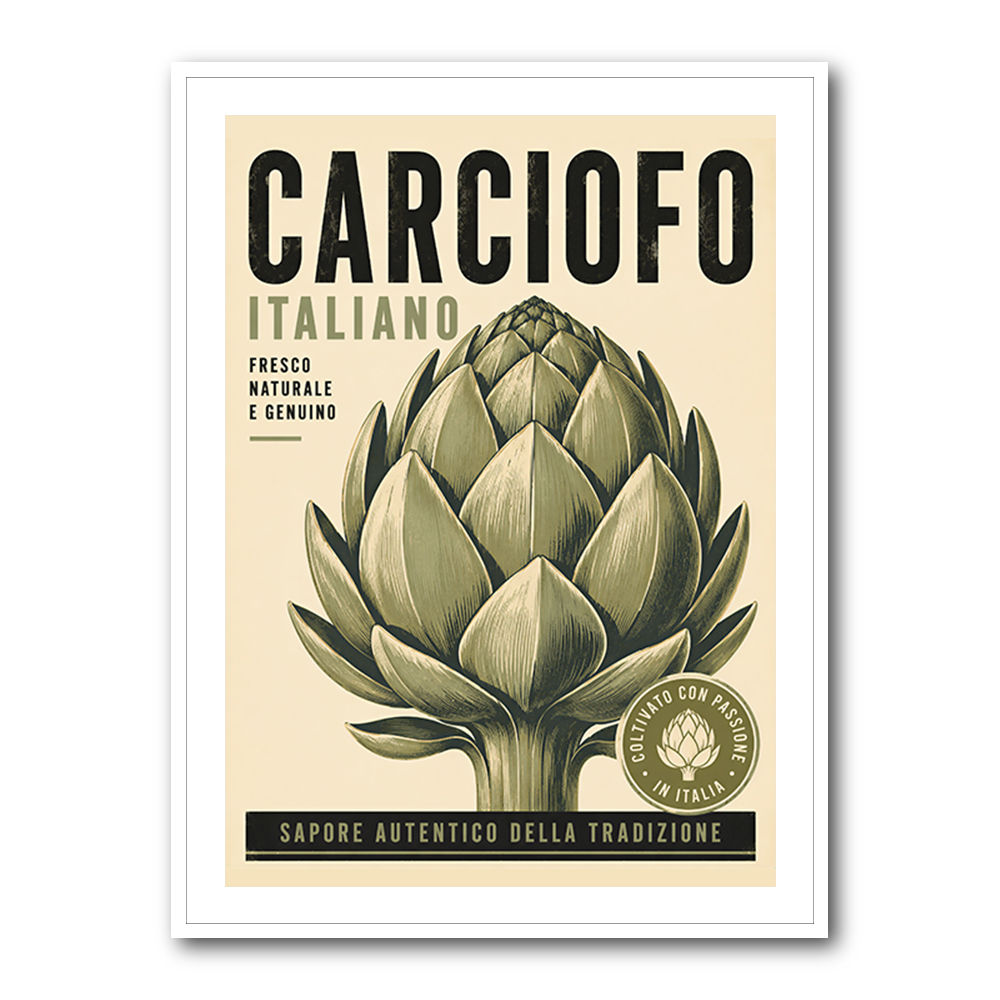 Artichoke Italian Vintage Food Wall Art