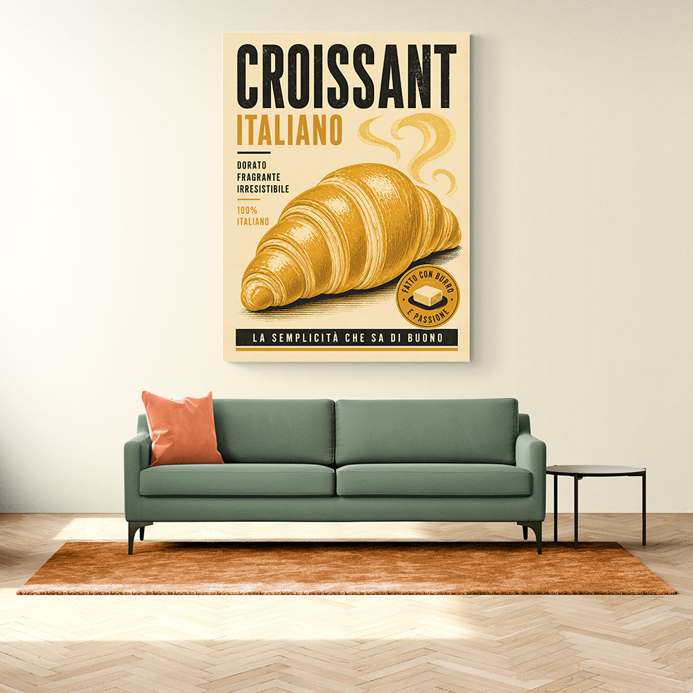 Croissant Italian Food Poster Wall Art