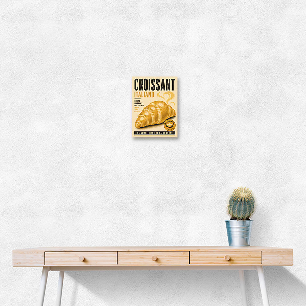 Croissant Italian Food Poster Wall Art