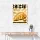 Croissant Italian Food Poster Wall Art