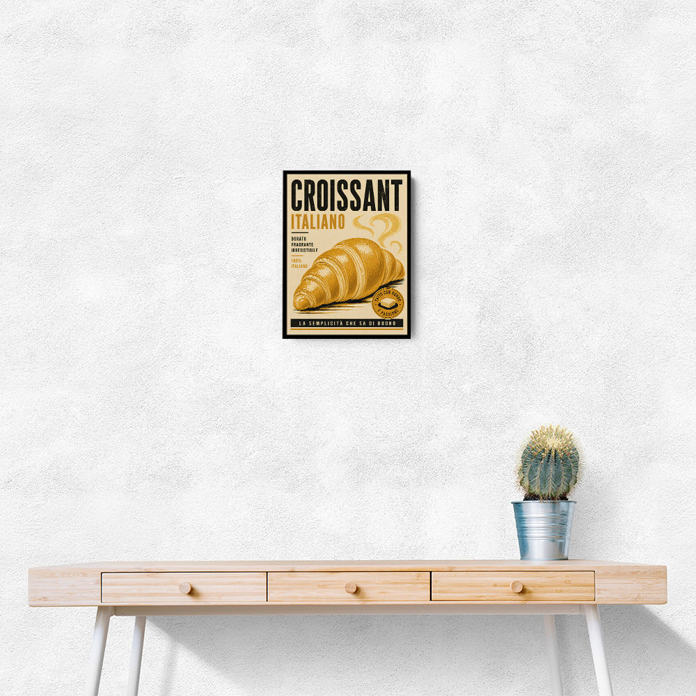 Croissant Italian Food Poster Wall Art
