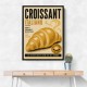 Croissant Italian Food Poster Wall Art