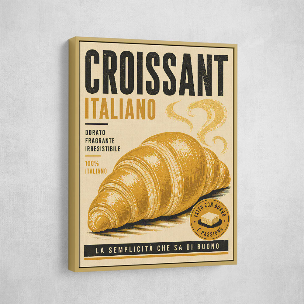 Croissant Italian Food Poster Wall Art