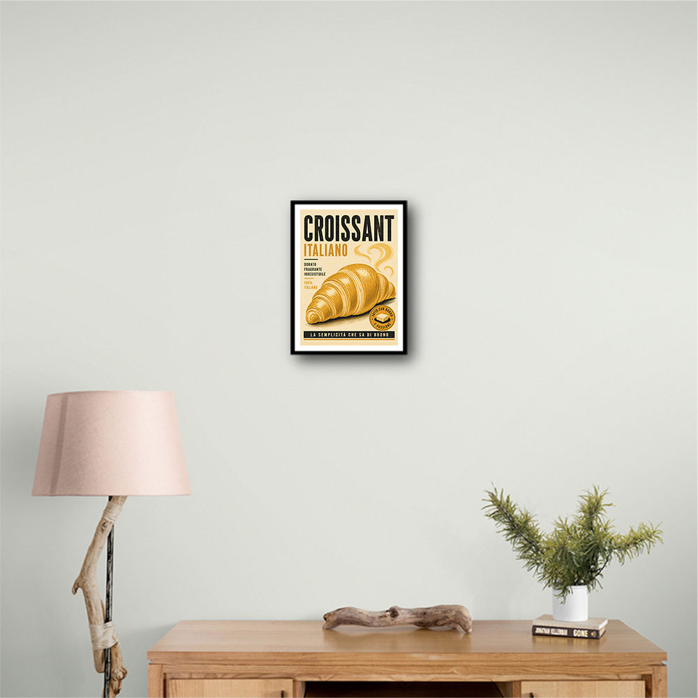Croissant Italian Food Poster Wall Art