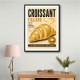 Croissant Italian Food Poster Wall Art